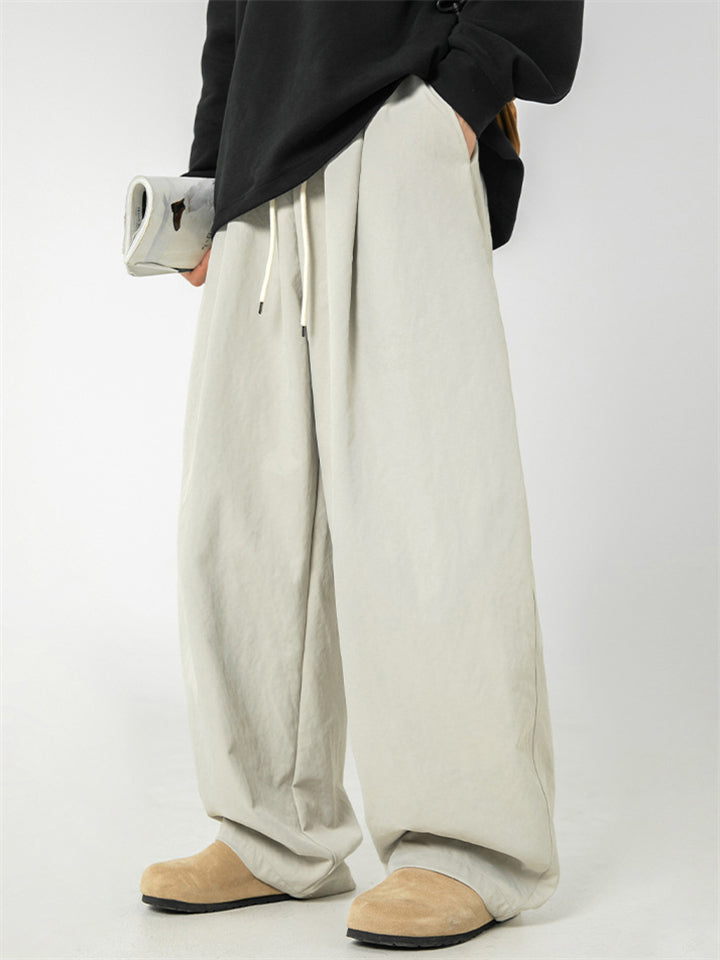 Men's Trendy Comfy Solid Color Elastic Drawstring Pants