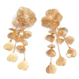 Vintage Leaf Tassel Drop Earrings for Lady