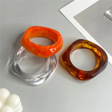 Irregular Vintage Amber Textured Bracelets for Couples