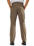 Men's Autumn Solid Color Quick-dry Pockets Outdoor Cargo Trousers