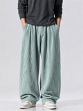 Men's Autumn Simple Retro Corduroy Loose Fit Straight Leg Trousers