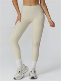 Contrast Trim Buttock Lifting High-Waist Workout Fitness Yoga Pants for Women