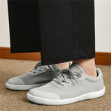 Men's Causal Solid Color Breathable Mesh Lace Up Flats Shoes