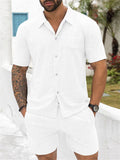 Men's Summer Jacquard Short Sleeved Set for Men