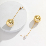 Vintage Long Chain Drop Faux Pearl Earrings for Lady