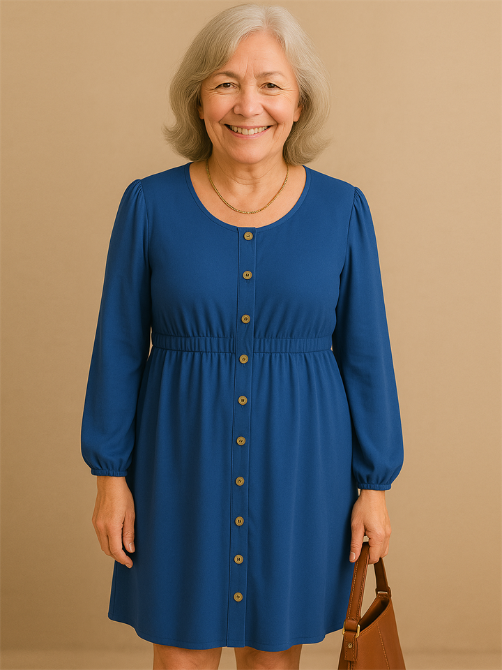 Women's Fashion Button Up Long Sleeve Dresses