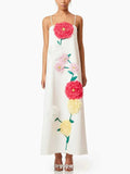 Women's Tredny 3D Floral Embellished Sleeveless Midi Dress