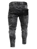 Men's Simple Vogue Snug Black Pencil Jeans