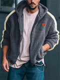 Men's Warm Fashion Full Zip Up Hooded Fleece Jackets