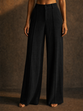 Women High Waist Wide Leg Pants Office Trousers