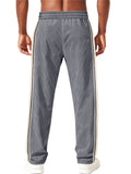 Autumn Corduroy Side Striped Sports Trousers for Men Casual Fashion Loose Fit