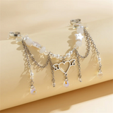 Angel Love Crystal Water Drop Tassel Necklace for Women
