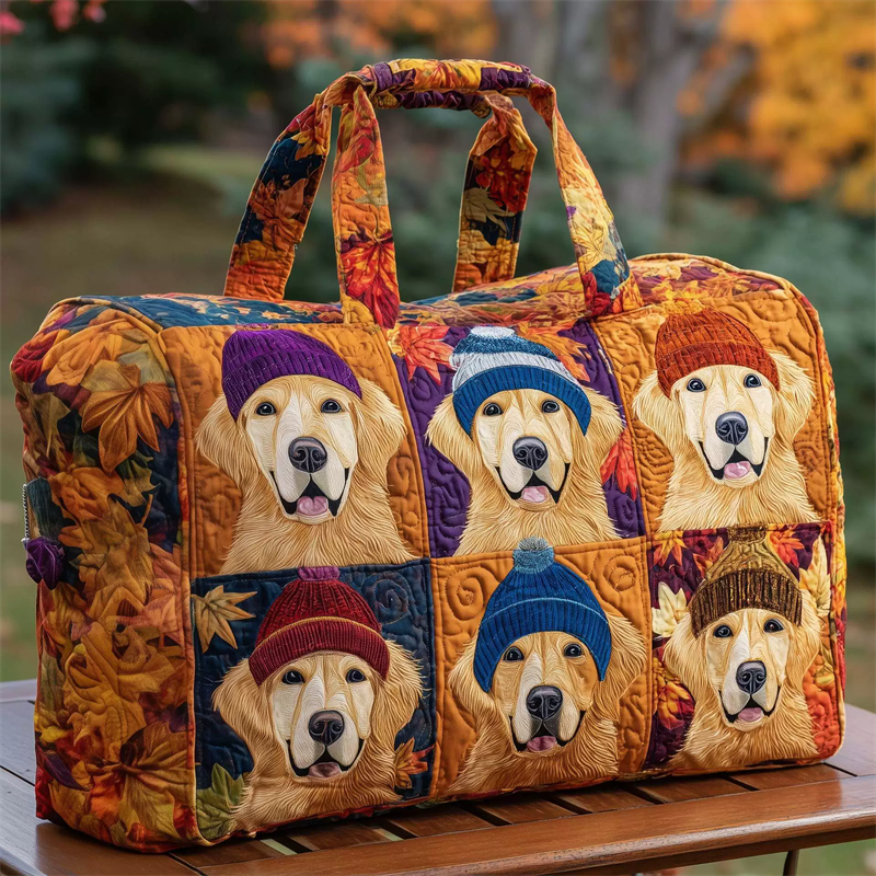 Cute Dog with Hats Print Duffle Bag Bag for Women