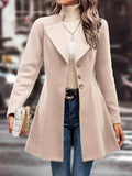 Women's Autumn Elegant Single Breasted Plain Lapel Coats