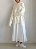Women's Elegant Silky High-Rise Flowy Maxi Skirt