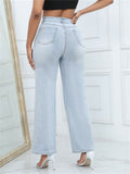Women's Sexy Street High-Rise Ripped Washed Denim