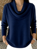 ‌Women's Soft Cowl Neck Warm Casual Knit Sweaters