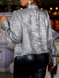 Ladies' Sexy Solid Color Deep V Neck Bling Blouses