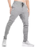 Men's Stretchy Casual Solid Color Lace Up Sport Pants