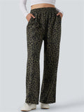 Women's Autumn Street High Waist Leopard Printed Corduroy Pants