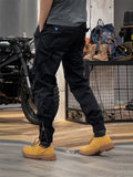 Retro Leisure Wear-resistant Male Ankle-tied Cargo Trousers