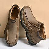 Men's Faux Leather Seam Slip-on Outdoor Casual High-Top Boots