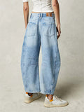 Women's Loose Fitting Low Rise Barrel Jeans