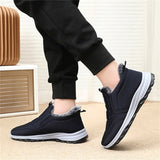 Men's Comfortable Warm Plush Liner Walking Sneakers