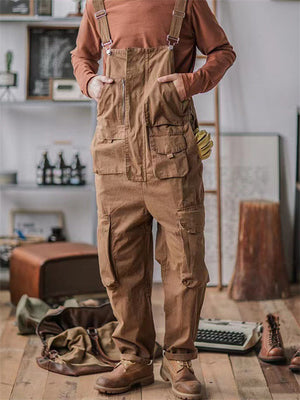 Men's Casual Cozy Oversized Multi-Pocket Dungarees