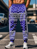 Casual Mens' Print Elastic Waist Drawstring Jogger Pants