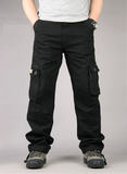 Men Ripstop Cargo Pants Multi Pocket Loose Fit Hiking Work Trousers