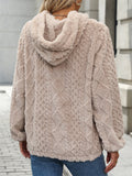 Women's Solid Color Jacquard Long-sleeved Loose Pullover Hoodies