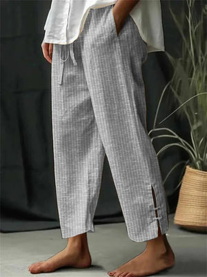 Women's Casual Wear Stripe Loose Drawstring Pants