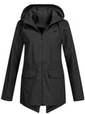 Women's Autumn Outdoor Solid Color Zip Up Hooded Jackets