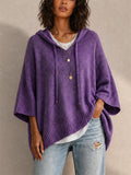 Women's Oversized Pullover Knit Hooded Sweater