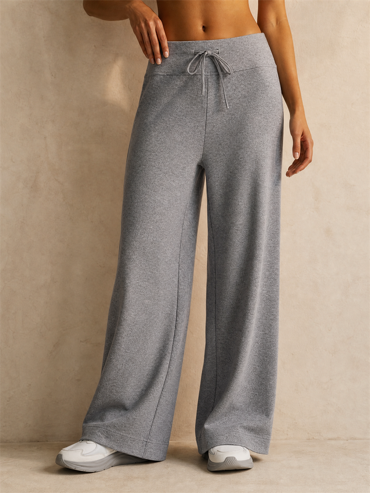 Women Wide Leg High Waist Soft Yoga Lounge Pants