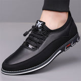 Men's Casual Contrast Color Lace Up Slip-ons Flats Shoes