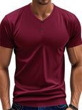 Men's Casual V-neck Quick-drying Short Sleeve Shirt