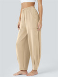 Women's Comfy Solid Color Pockets Drawstring Pants