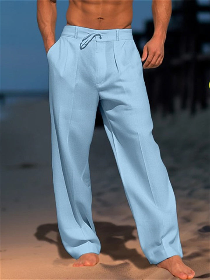 Men's Pure Color Summer Trousers for Holidays