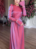 Women's Elegant Reflective Satin Evening Dresses