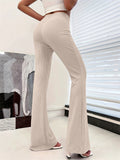 Women Casual High Waist Slim Fit Stretchy Flared Yoga Pants