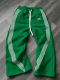 Men's Street Style Drawstring Side Striped Casual Sports Pants