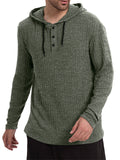 Men's Autumn Casual Solid Color Long-sleeved Pit Stripe Hoodie