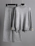 Thermal Autumn High Neck Sweater + Loose Pants