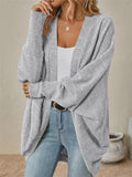 Women's Solid Color BatWing Sleeve Cardigan Sweater