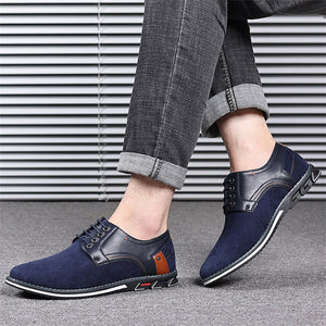 Leisure Round Toe Lace Up Anti Slip Cozy Male Shoes