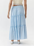 Beautiful Patchwork Design Cake Long Skirt for Women