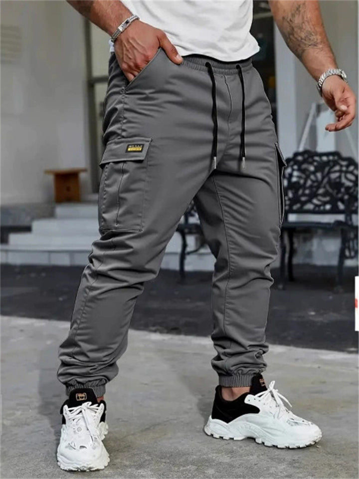 Men's Comfortable Spring Cargo Jogger Trousers with Pockets