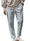 Men's Solid Color Comfy Quick-drying Drawstring Straight Trousers